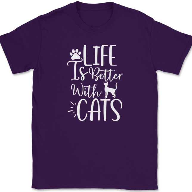 Life Is Better With Cats T-Shirt Mens Tee - Image 8