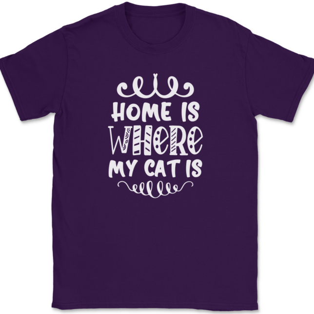 Home Is Where My Cat Is T-Shirt Mens Tee - Image 8