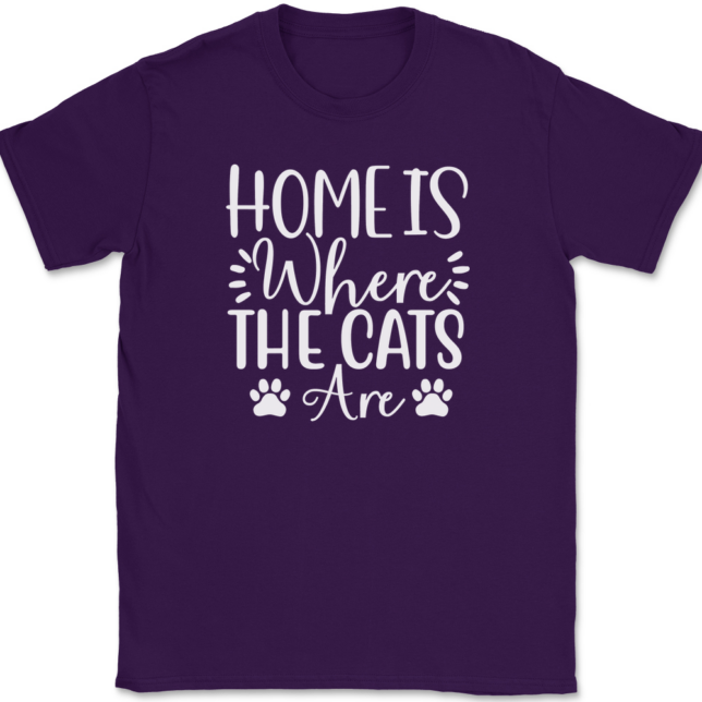 Home Is Where The Cats Are T-Shirt Mens Tee - Image 8