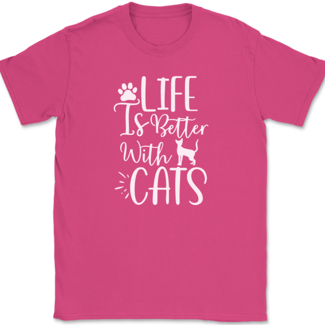 Life Is Better With Cats T-Shirt Mens Tee - Image 9