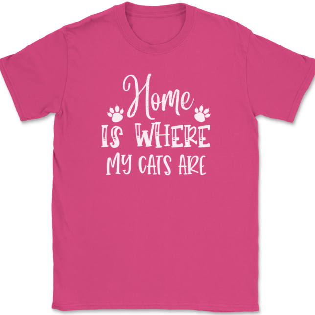 Home Is Where My Cats Are T-Shirt Mens Tee - Image 9