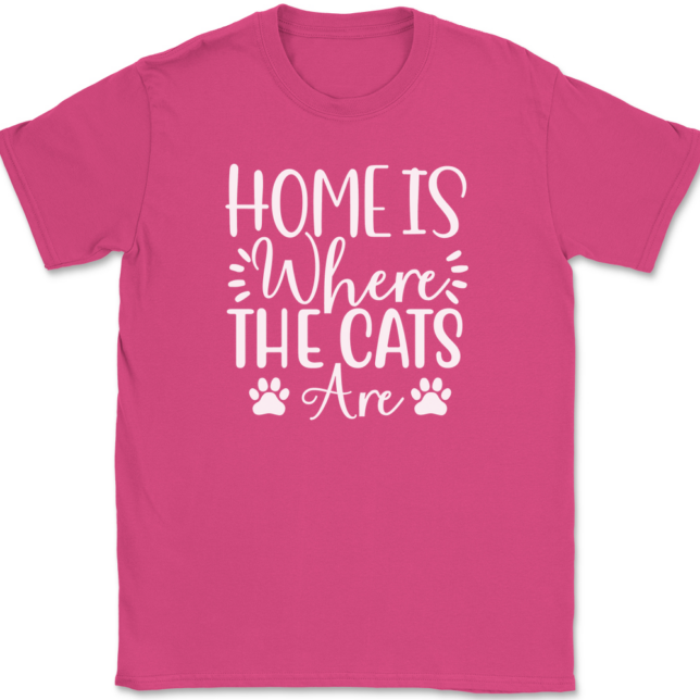 Home Is Where The Cats Are T-Shirt Mens Tee - Image 9