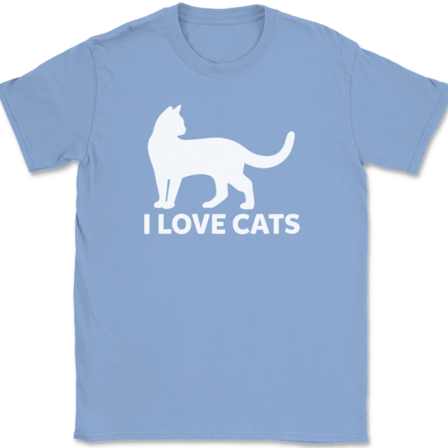 I Love Cats T-Shirt Mens Tee - Image 10