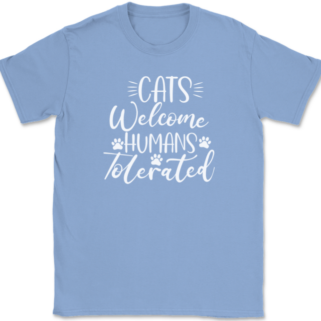 Cats Welcome Human Tolerated T-Shirt Mens Tee - Image 10