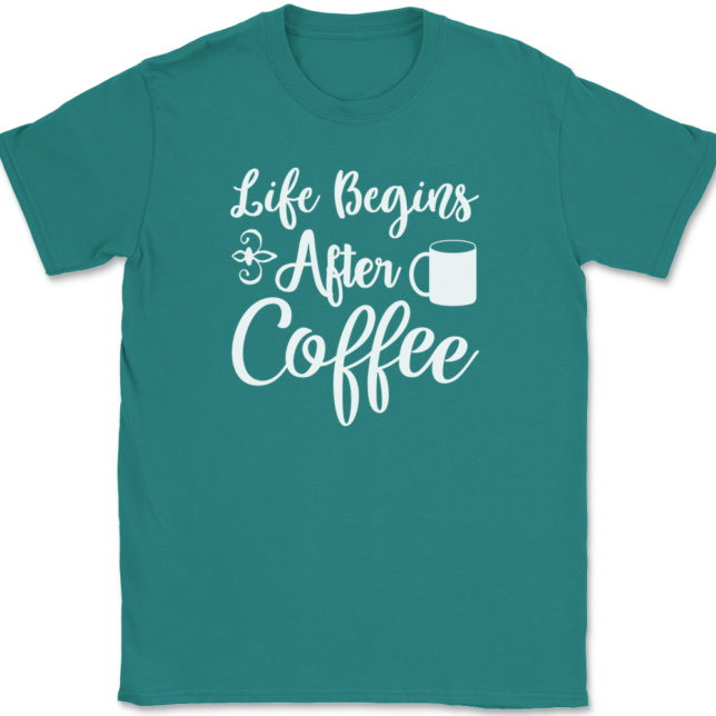 Life Begins After Coffee T-Shirt Mens Tee - Image 11