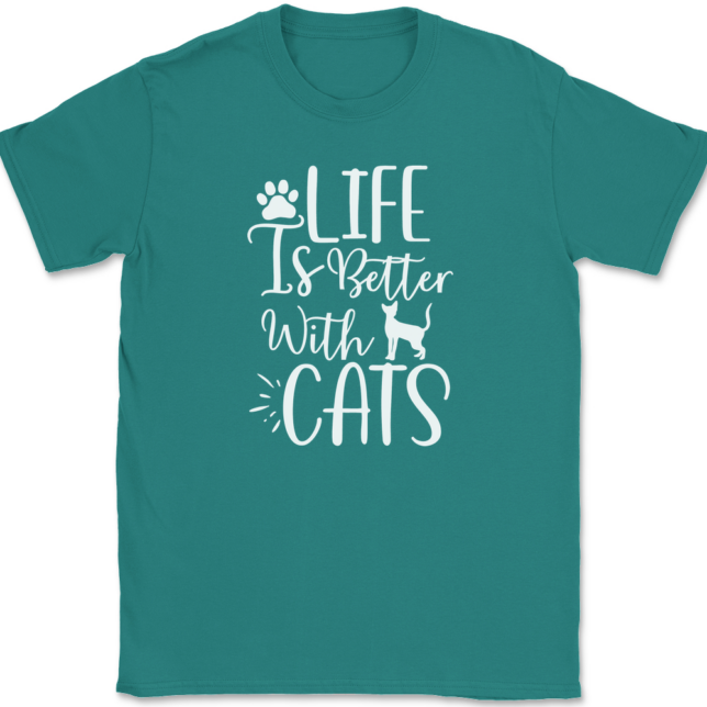 Life Is Better With Cats T-Shirt Mens Tee - Image 11