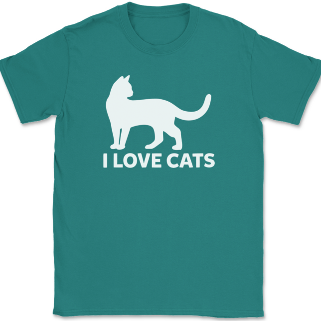 I Love Cats T-Shirt Mens Tee - Image 11