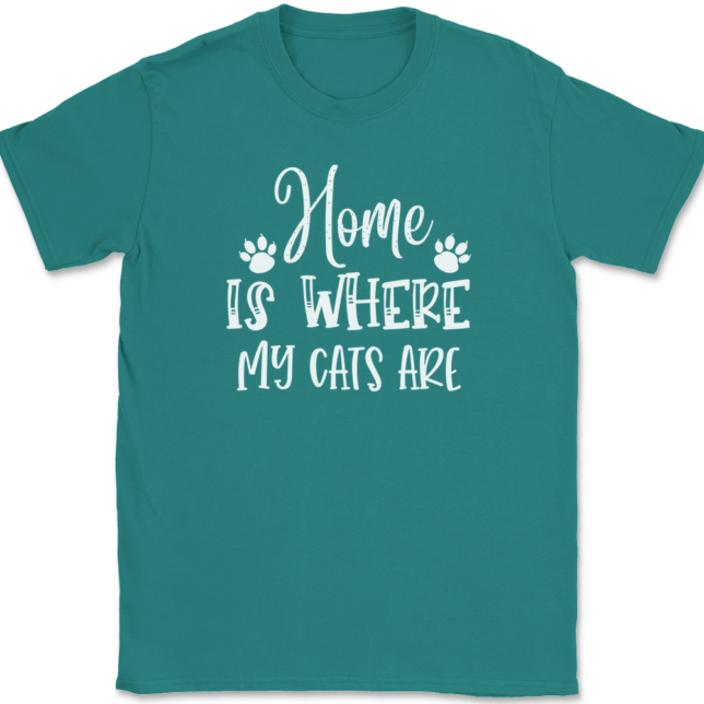 Home Is Where My Cats Are T-Shirt Mens Tee - Image 11