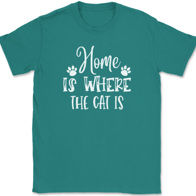 Home Is Where The Cat Is T-Shirt Mens Tee - Image 11