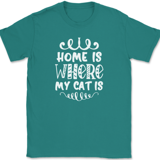 Home Is Where My Cat Is T-Shirt Mens Tee - Image 11