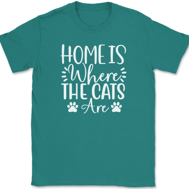 Home Is Where The Cats Are T-Shirt Mens Tee - Image 11