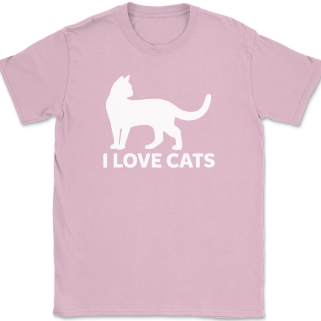 I Love Cats T-Shirt Mens Tee - Image 12