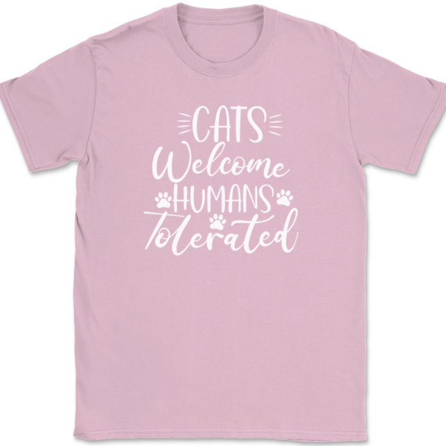 Cats Welcome Human Tolerated T-Shirt Mens Tee - Image 12