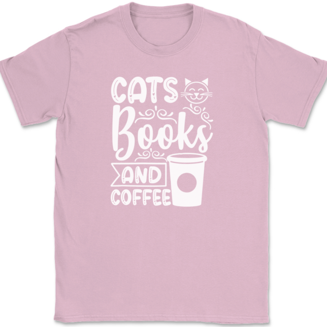 Cats Books and Coffee T-Shirt Mens Tee - Image 12