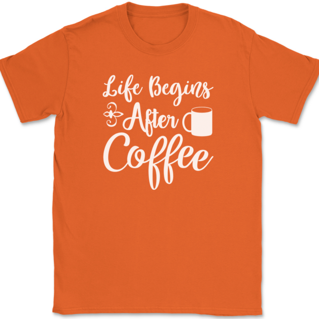 Life Begins After Coffee T-Shirt Mens Tee - Image 13