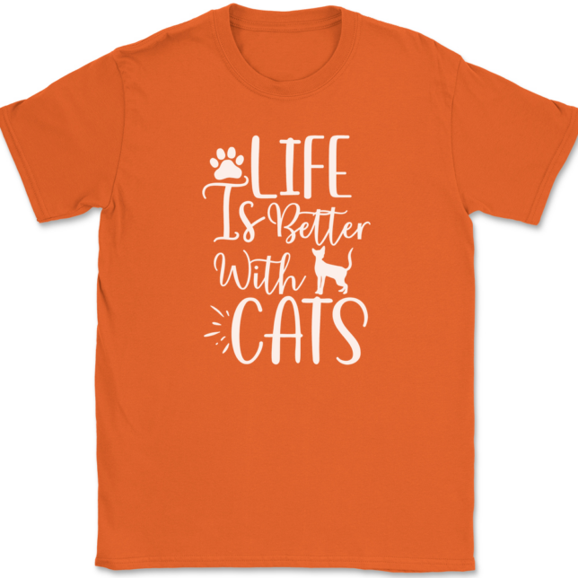 Life Is Better With Cats T-Shirt Mens Tee - Image 13