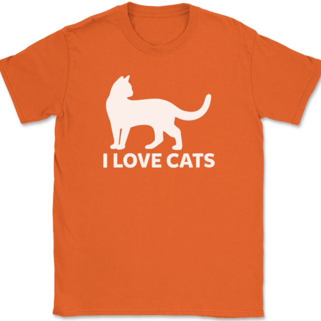 I Love Cats T-Shirt Mens Tee - Image 13