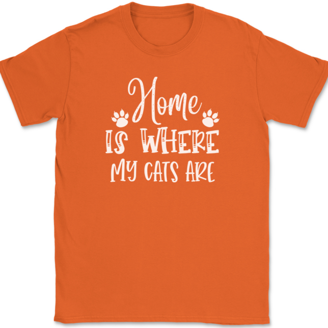 Home Is Where My Cats Are T-Shirt Mens Tee - Image 13