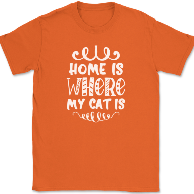 Home Is Where My Cat Is T-Shirt Mens Tee - Image 13