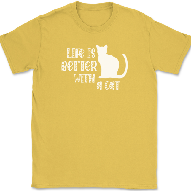 Life Is Better With A Cat T-Shirt Mens Tee - Image 14