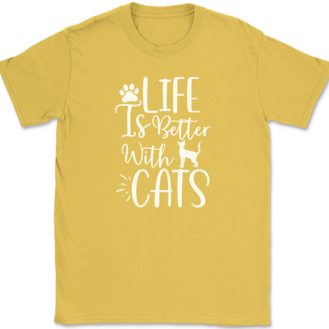 Life Is Better With Cats T-Shirt Mens Tee - Image 14