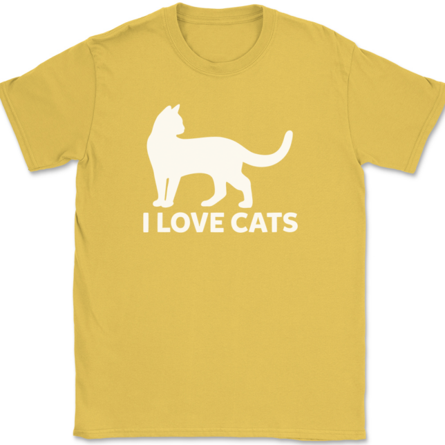 I Love Cats T-Shirt Mens Tee - Image 14