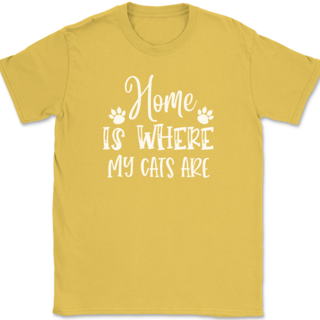 Home Is Where My Cats Are T-Shirt Mens Tee - Image 14