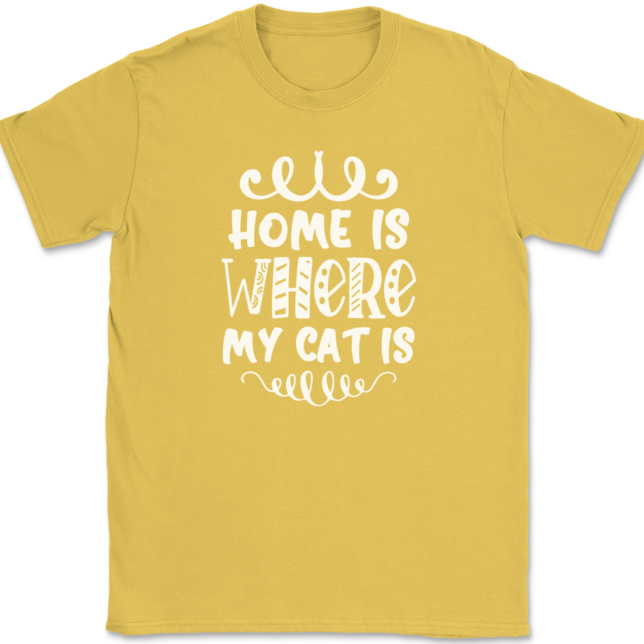 Home Is Where My Cat Is T-Shirt Mens Tee - Image 14