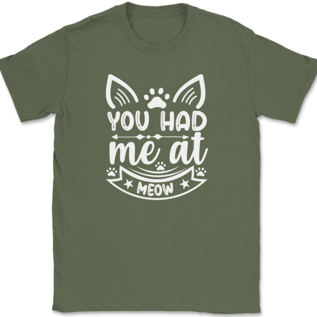 You Had Me At Meow T-Shirt Mens Tee - Image 15