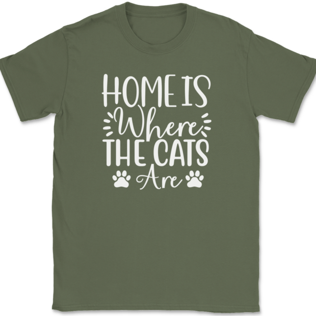 Home Is Where The Cats Are T-Shirt Mens Tee - Image 15