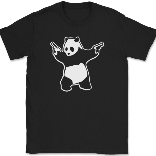 Panda with Guns T-Shirt Mens Tee