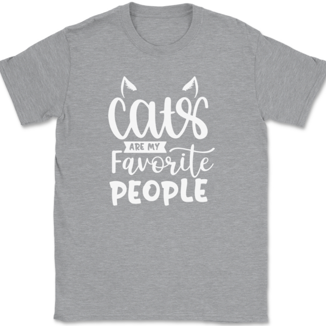 Cats Are My Favorite People T-Shirt Mens Tee - Image 2