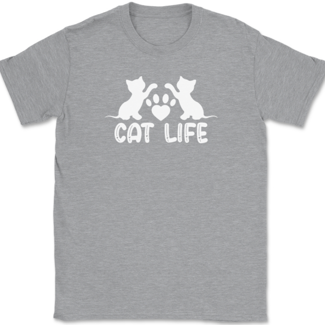 Cat Life T-Shirt Mens Tee - Image 2