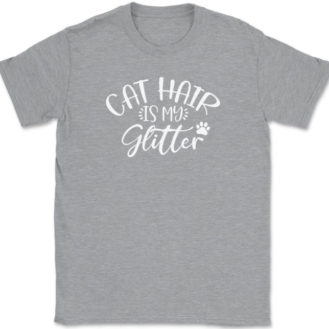 Cat Hair Is My Glitter T-Shirt Mens Tee - Image 2