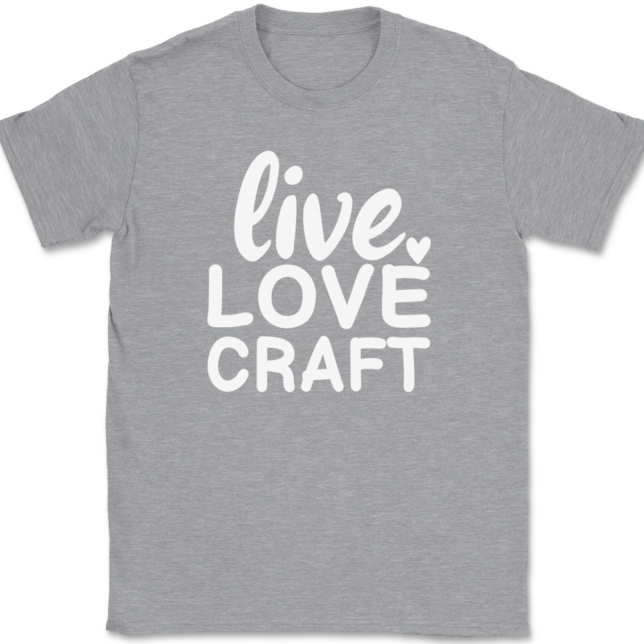 Live Love Craft T-Shirt Mens Tee - Image 2