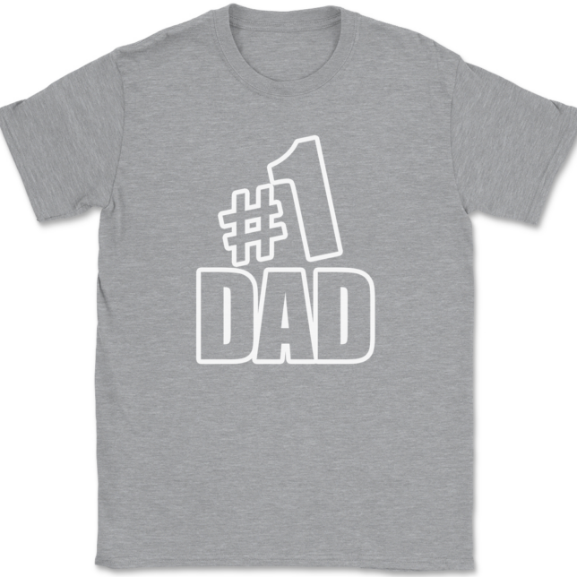 Number One #1 Dad T-Shirt Mens Tee - Image 2