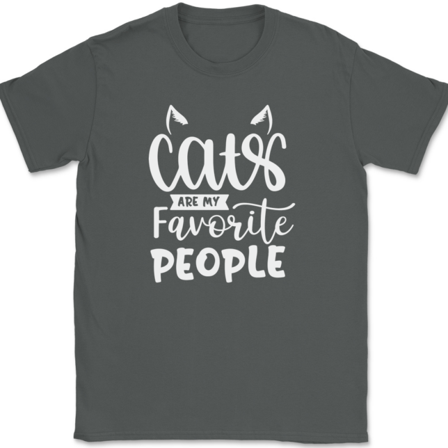 Cats Are My Favorite People T-Shirt Mens Tee - Image 3