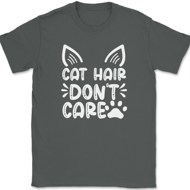 Cat Hair Don't Care T-Shirt Mens Tee - Image 3