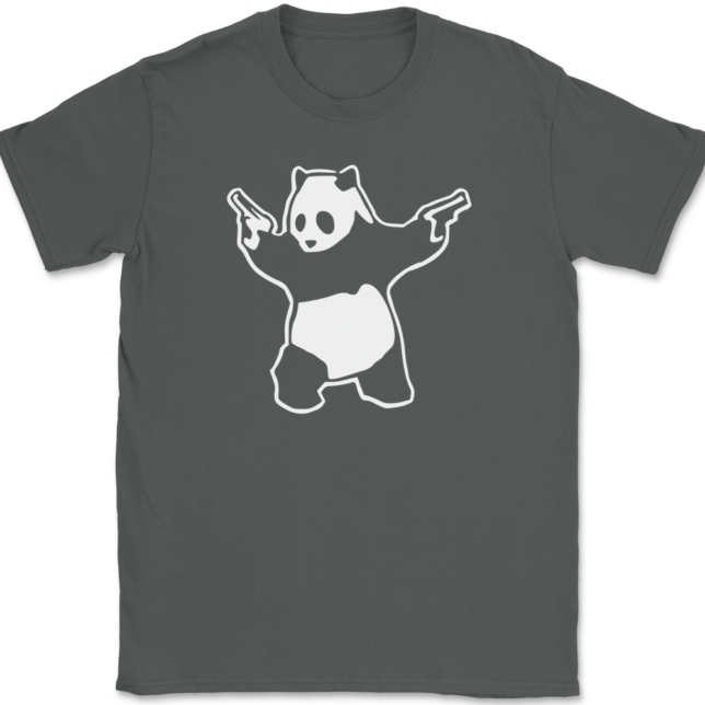 Panda with Guns T-Shirt Mens Tee - Image 3