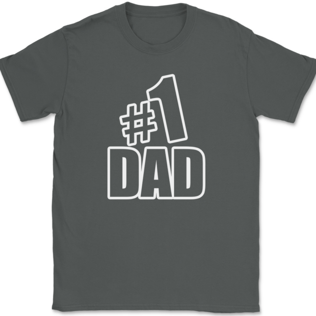 Number One #1 Dad T-Shirt Mens Tee - Image 3