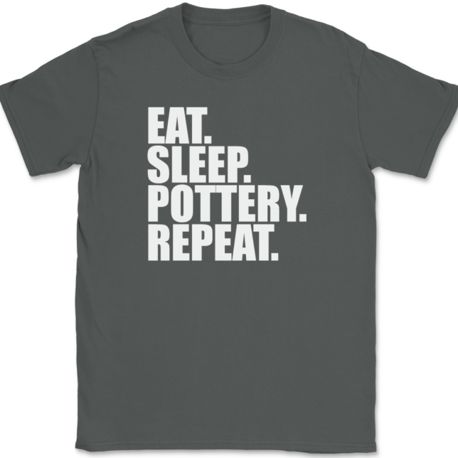 Eat Sleep Pottery Repeat T-Shirt Mens Tee - Image 3