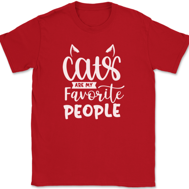 Cats Are My Favorite People T-Shirt Mens Tee - Image 4