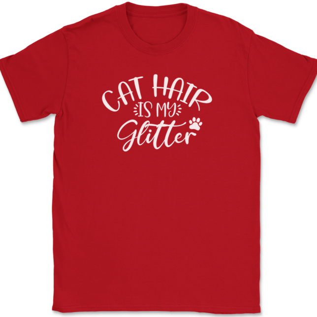 Cat Hair Is My Glitter T-Shirt Mens Tee - Image 4