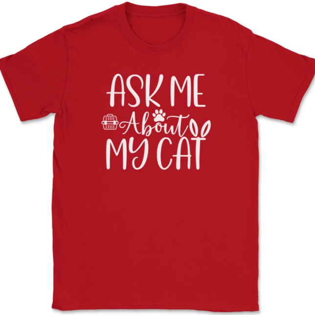 Ask me About My Cat T-Shirt Mens Tee - Image 4