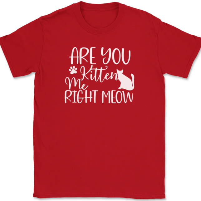 Are You Kitten Me Right Meow T-Shirt Mens Tee - Image 4