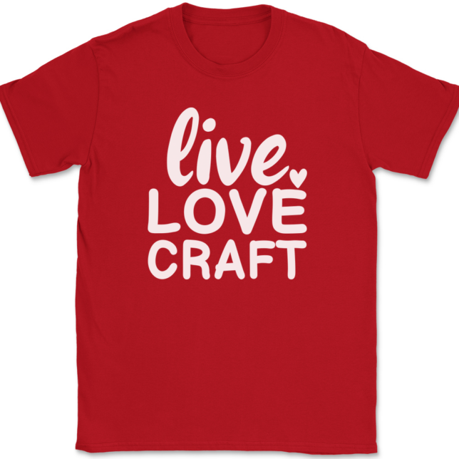 Live Love Craft T-Shirt Mens Tee - Image 4