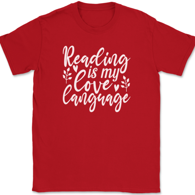 Reading is My Love Language T-Shirt Mens Tee - Image 4