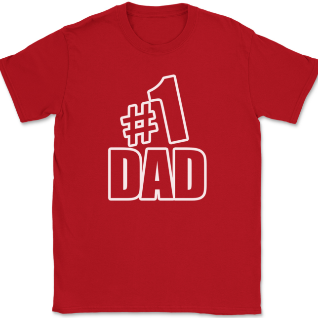 Number One #1 Dad T-Shirt Mens Tee - Image 4