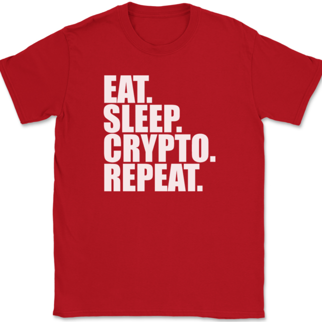 Eat Sleep Crypto Repeat T-Shirt Mens Tee - Image 4