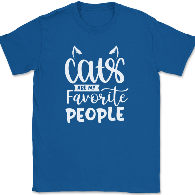 Cats Are My Favorite People T-Shirt Mens Tee - Image 5